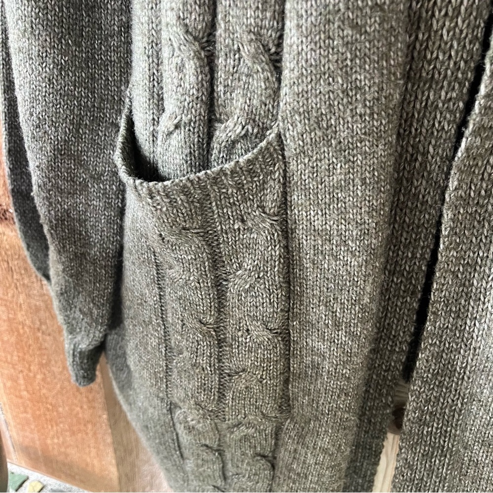 Maurices Sage Heather Soft Long Sleeve Open Front Pockets Cardigan Sweater XL - Picture 5 of 10